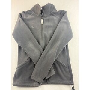 BoomBAH‎ Women's Gray Fleece Full Zip Jacket Stand Collar Activewear Size S